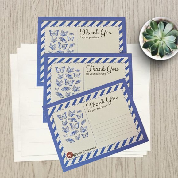 Thank You Card - Thank You For Your Purchase Card - Custom Card - Picture 1 of 8